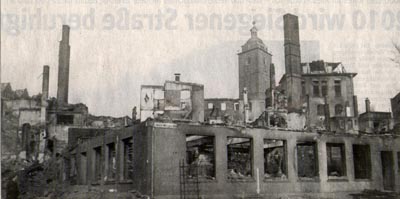 Siegen 1944 durch Bombenangriff zerstört